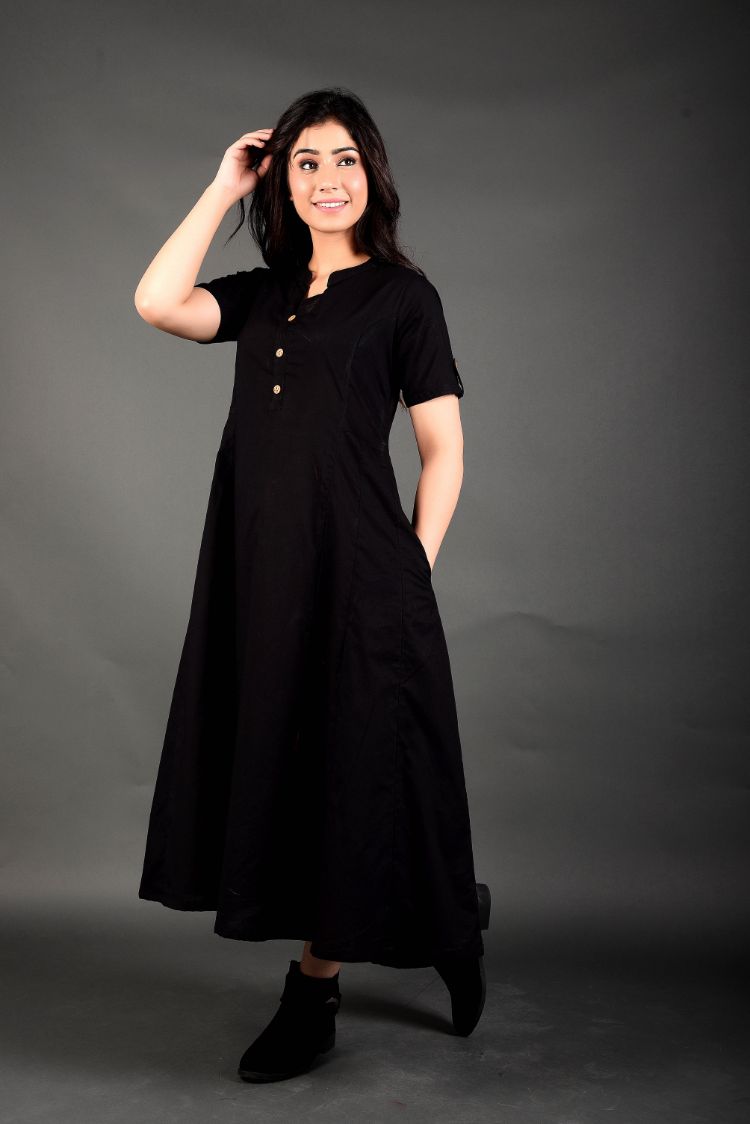 Buy EVALAXY Women's Western Midi Dress Kurti - at Best Price Best Indian  Collection Saree - Gia Designer